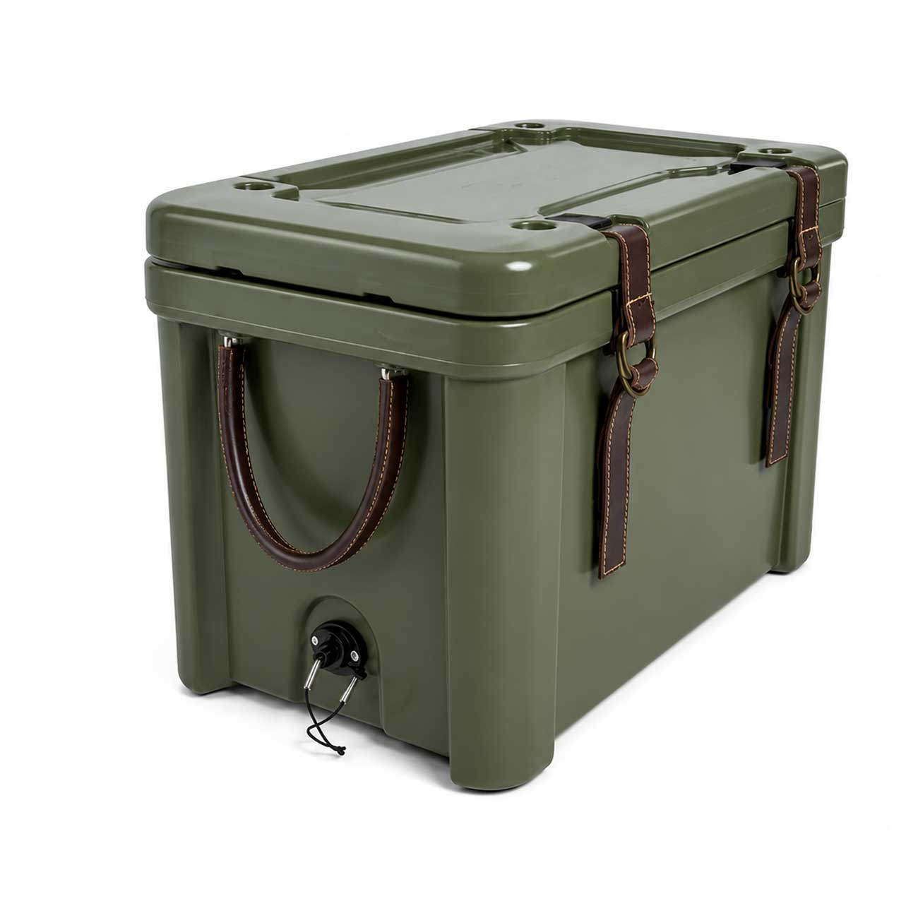 45Litre Cooler Box Leather Straps 66x41x39cm(h)