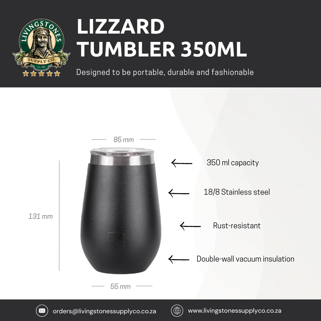 Lizzard Tumbler 350ml Black