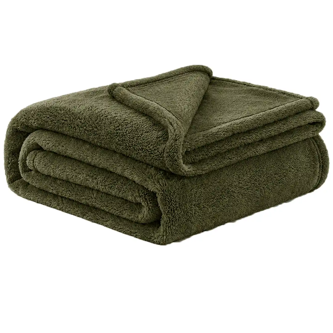 Mongolian Fleece Game Drive Blanket Green | Best Hospitality Equipment in Africa