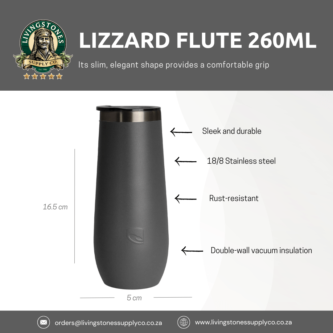 Lizzard Flute 260ml Charcoal
