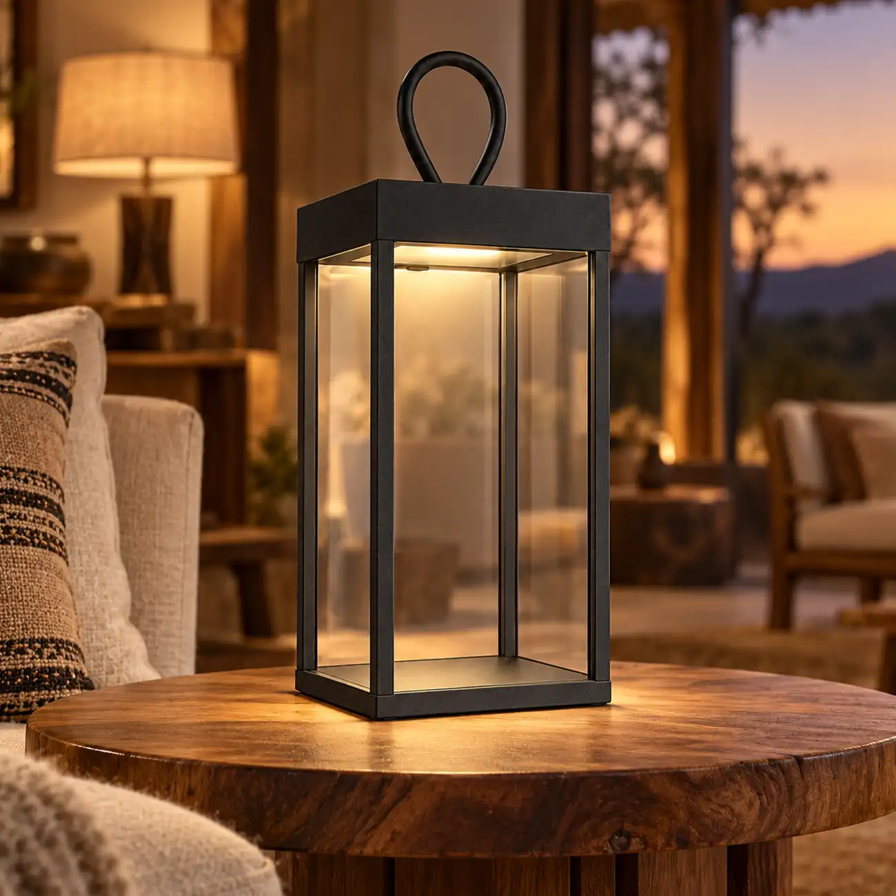 Rectangular Glow Lamp Black