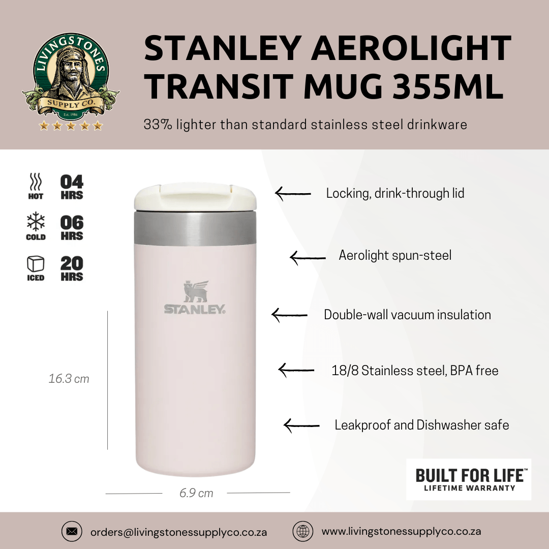 Stanley Aerolight Transit Mug Rose Quartz 355ml