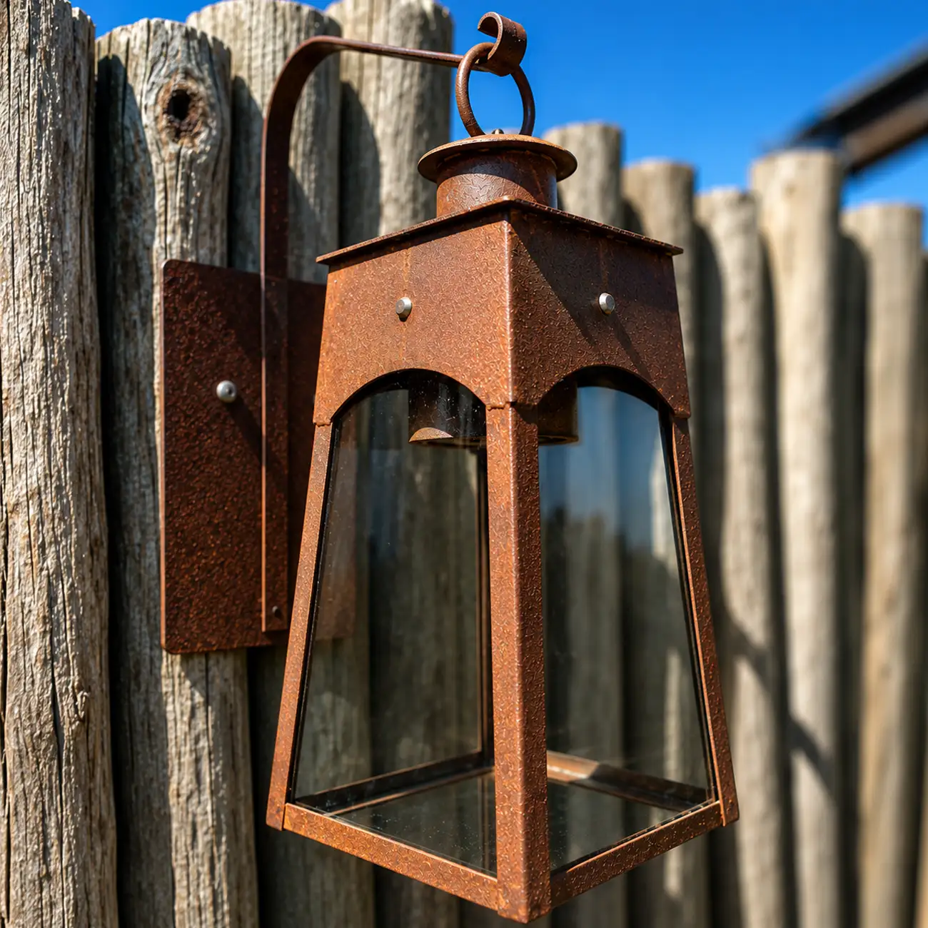 Pyramidal Rust Lantern 750x300x300 500ml