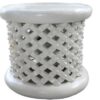 Bamileke stool - white 43 Hx50xW