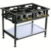 Boiling Table Gas commercial - 4 Burner Staggared
