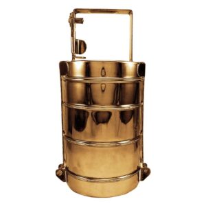Buy 3 Tier Tiffin (14cm) Brass plated Heavy Duty - Hospitality Equipment