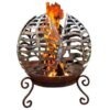 Livingstones Carved Leaf Firebowl with base