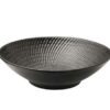 Round Bowl 24cm Black Swirl