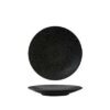 Round Coupe Plate 19cm Black Swirl