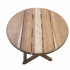 Round Fold-up Kiaat side table 500mm diam