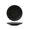 Round Plate 23.5cm Black Swirl