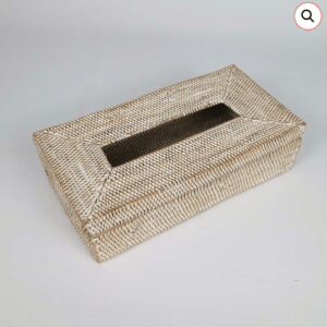 Buy Rattan Tissue Box Whitewash - Hospitality Equipment
