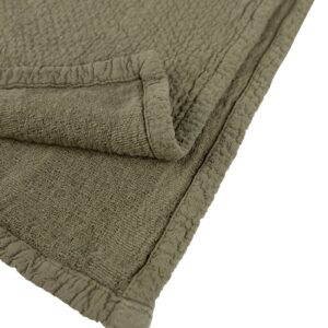 Buy Earthy Cotton Throw Moss 220 x 200cm - Hospitality Equipment