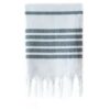 Handtowel Herringbone White & Grey stripe 48 x 90c
