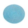 Rattan Placemat Round Solid Turquoise