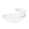 X Squared White Profile Sauce Dish 6cl