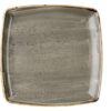 Deep Square Plate 26.8cm Peppercorn Grey
