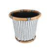 Rattan Thick & Synthetic Planter/Bin B & W