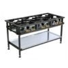 Boiling Table Gas Commercial - 6 Burner Staggered