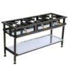 Boiling Table Gas - Commercial 3 Burner Straight