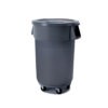 Round Refuse Bin with Flat Lid 120LT