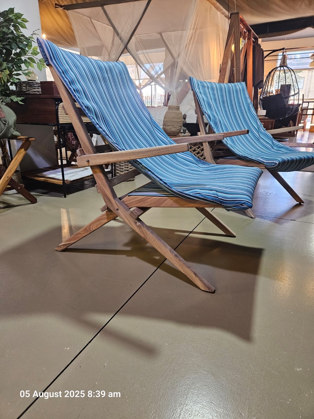  Umbhalo Deck Chair Portico Aqua upholstery 