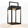 Outdoor Lantern Aluminium Solar/rech 25cm Black