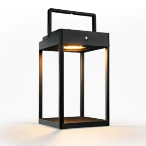 Buy Outdoor Lantern Aluminium Solar/rech 25cm Black - Hospitality Equipment