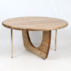 Solid Ash Walnut finish Table & Brass legs 20mm