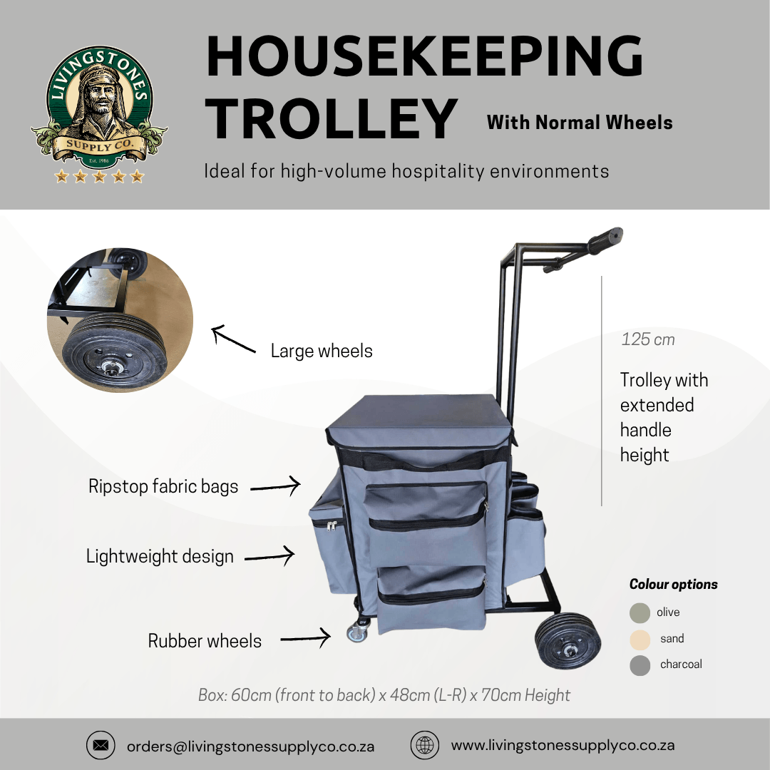 Housekeeping Trolley & Bag with Normal Wheels