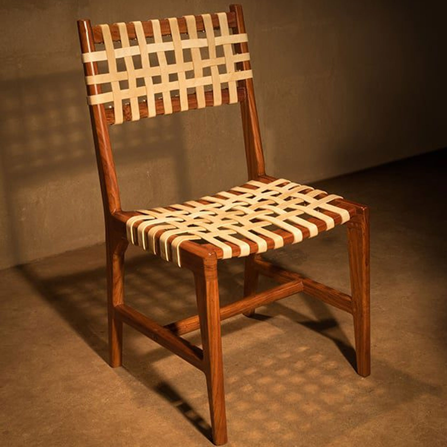 Kariba Chair with woven leather