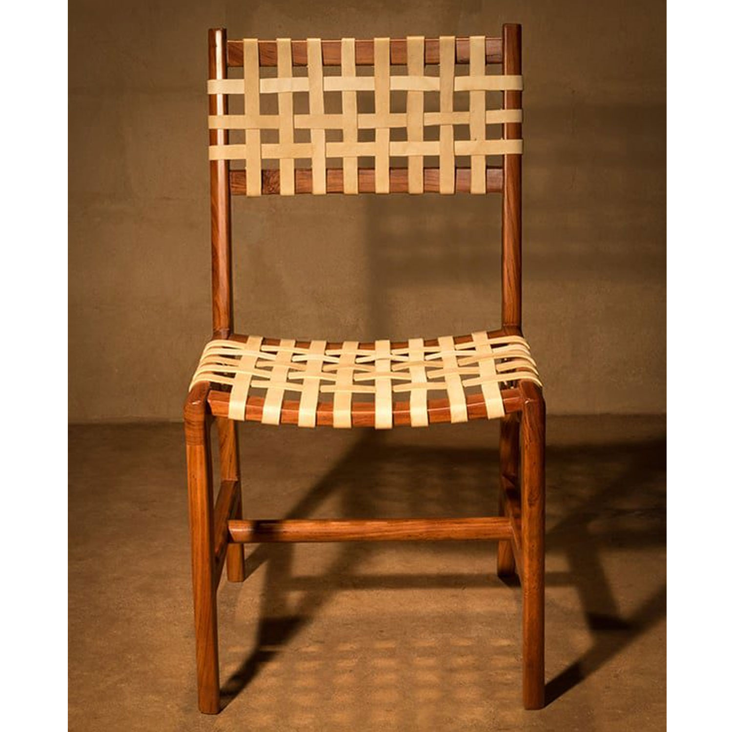 Kariba Chair with woven leather