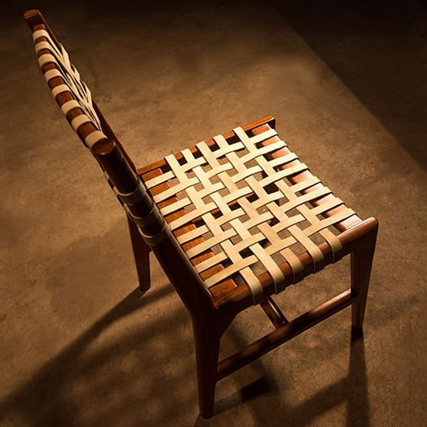 Kariba Chair with woven leather