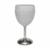 Stainless Steel Wine Goblet Hammertone Silver