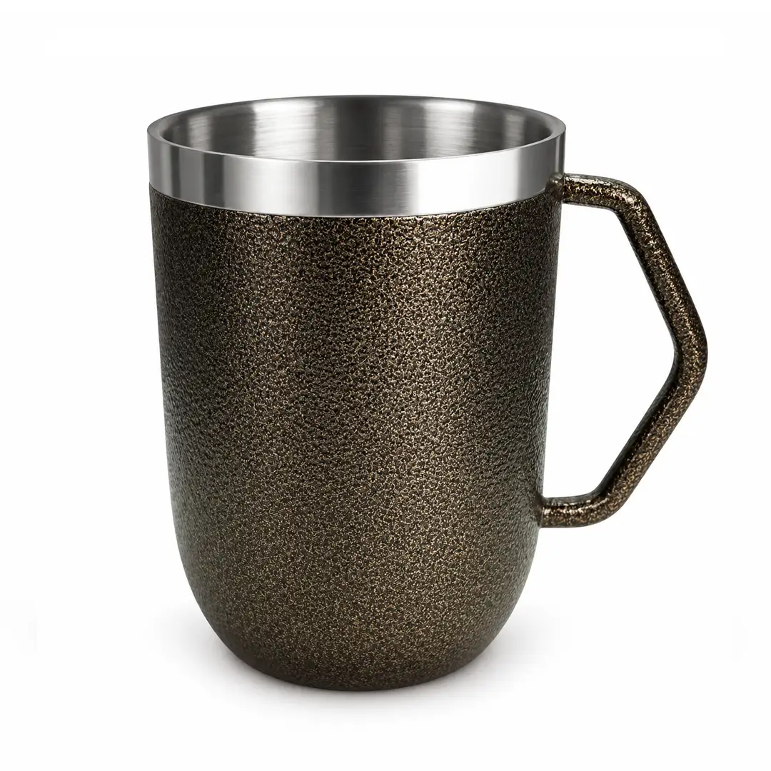 Double Walled Coffee Mug 300ml Bronze Hammertone | Best Hospitality Equipment in Africa
