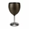 Stainless Steel Wine Goblet Hammertone Brown