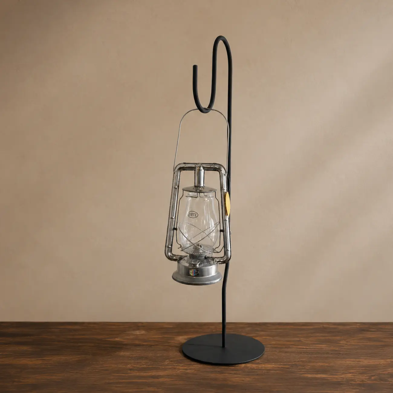 Shepherd's Hook free standing black 1m high