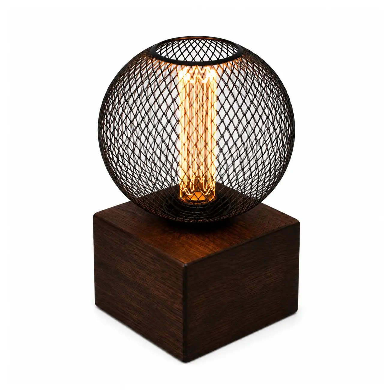 American Walnut Pygmy square base round mesh