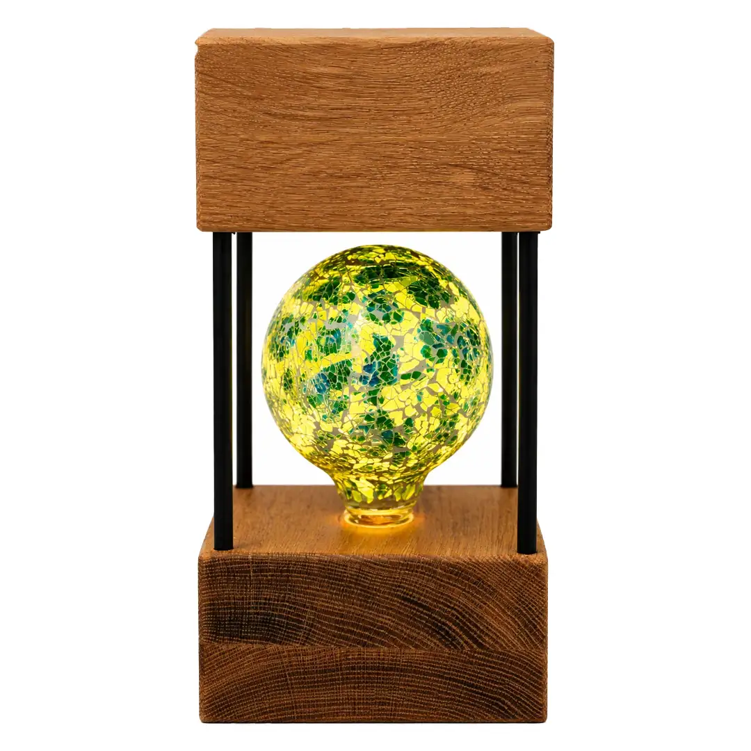 White Oak Double Square Large Sea Green Bulb
